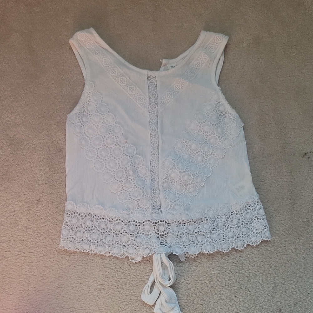 ELF White Lace Tank Top